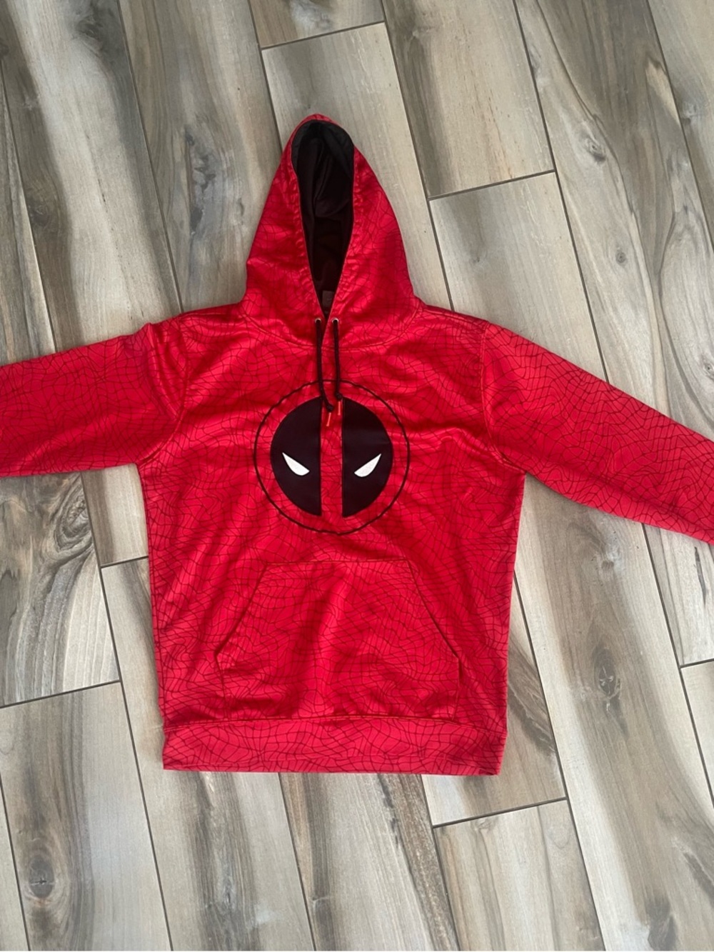 Marvel Red and Black Spider-Themed Hooded Pullover
